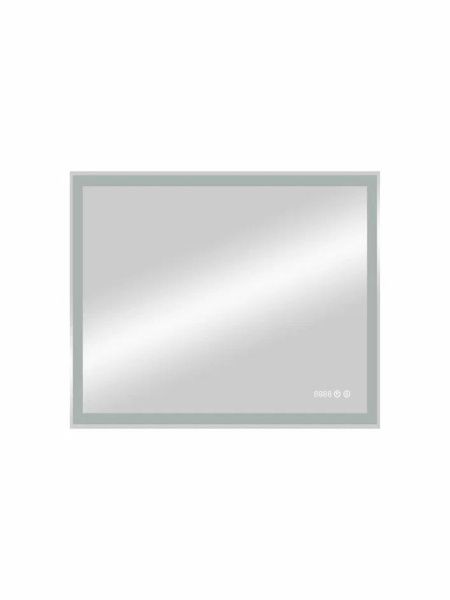 Зеркало Континент Clamm LED 800х700 c подогревом и часами