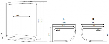 Душевая кабина Timo Comfort T-8802 P R Clean Glass 120x85x220