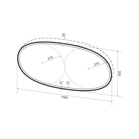 Зеркало с фронтальной LED-подсветкой Wellsee 7 Rays' Spectrum 172201620