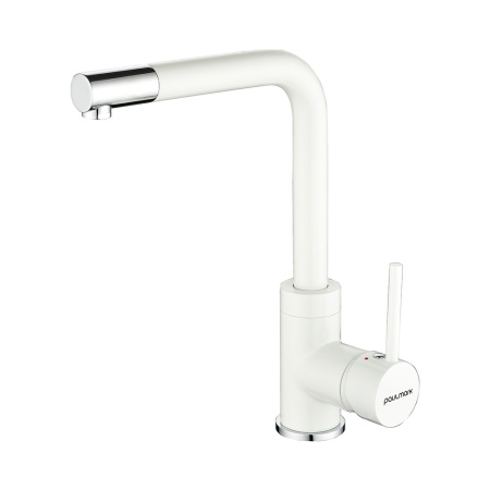 Смеситель для кухни Paulmark HONNER Ho212018-431TW, белый матовый полностью