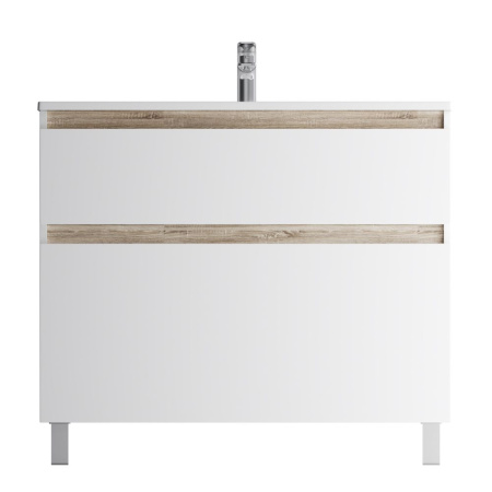 M85AFSX1002WG X-Joy База под раковину AM.PM, напольная, 100 см, 2 ящика, белый глянец