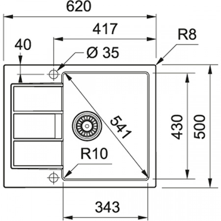 Кухонная мойка Franke Sirius SID 611-62 Cерый 143.0603.818