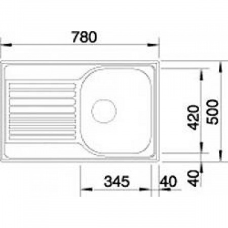 Мойка BLANCO TIPO 45 S Compact декор (207833+214381-1)