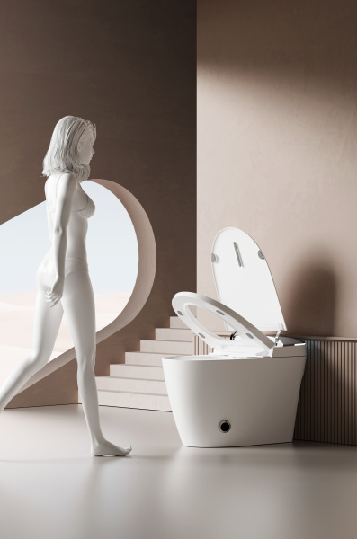 Унитаз ERSILIA Smart напольный с дистанционным управлением Ceruttispa CT10616 (680x400x470)