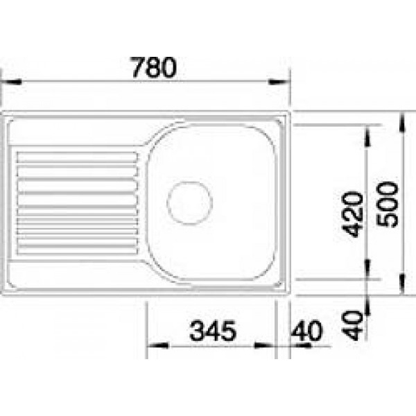 Мойка BLANCO TIPO 45 S Compact полированная (218615+214381-1)