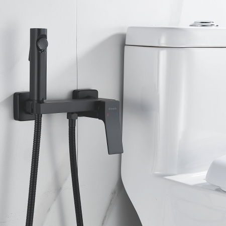 Гигиенический душ со смесителем Shevanik S4005H-1, черный