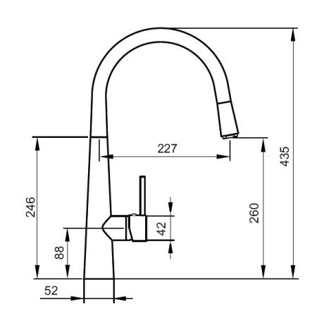 Смеситель для мойки Ahti Kemi KM813013