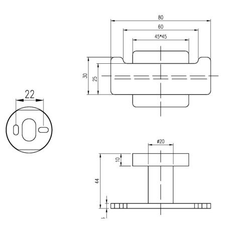 Двойной крючок для полотенец Villeroy&Boch Elements TVA15201200061