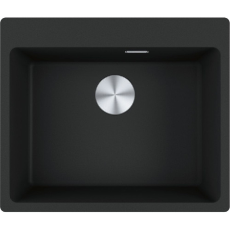 Кухонная мойка FRANKE 114.0696.194 из материала Fragranite MRG 610-54 FTL, черный матовый (в комплекте стоп-вентиль, декоративная накладка круглой формы, сифон)