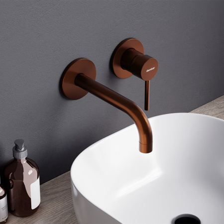 360260500 Scandinavian Pure Смеситель для умывальника Damixa монтируемый в стену, розовое золото