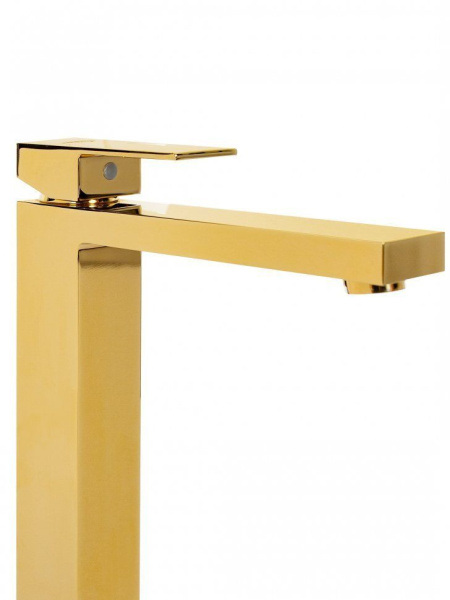 Cмеситель для раковины Высокий Hansberge H2070 Золото Глянец