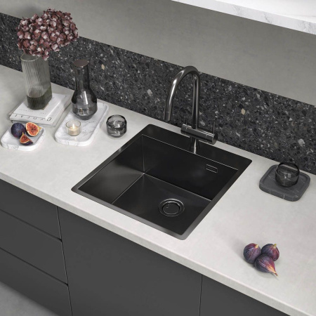 Кухонная мойка Reflexion Iseo RX2246BL оружейная сталь