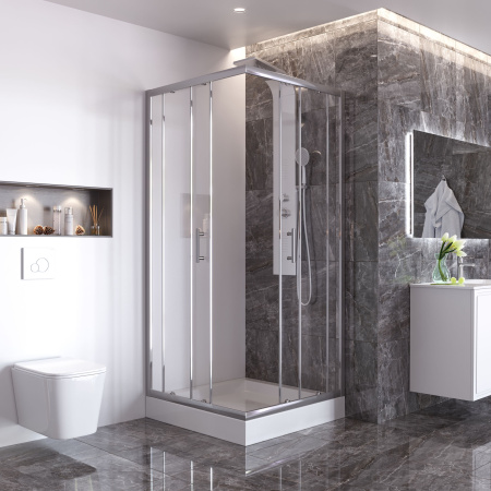 Душевой уголок Taliente TA-08082-1CP 80х80 стекло прозрачное 6 мм