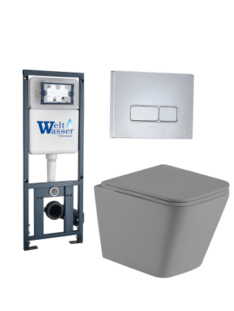 Комплект инсталляции с унитазом Weltwasser MARBERG 410 + GELBACH 041 MT-GR + MAR 410 SE-CR