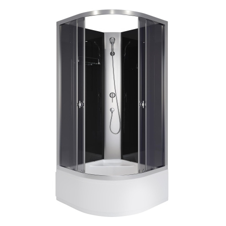 Душевая кабина Niagara Eco E100/40/TN/BK (100х100х195) высокий поддон(40см),стекло тонированное,4 места