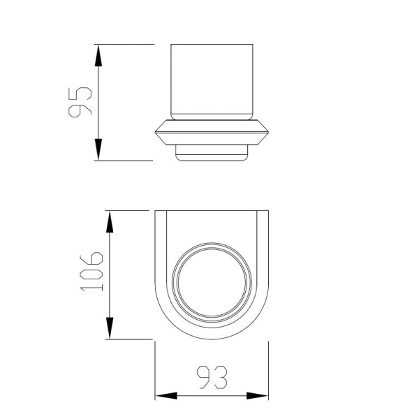 Стакан для зубных щеток ABBER Nord AA1556B черный матовый