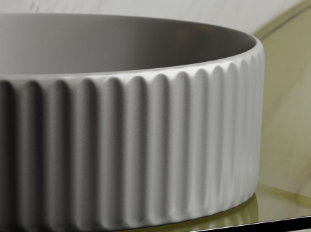 Умывальник чаша накладная круглая Ceramicanova Element 360*360*115мм, антрацит матовый, CN6057MH