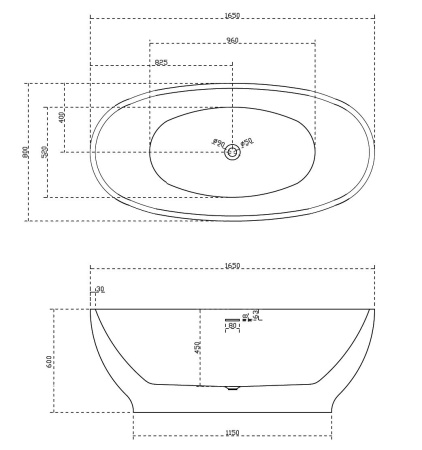 Акриловая ванна ABBER AB9207 белая