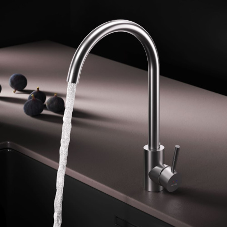 F85B07111 X-Joy S, Смеситель для кухни AM.PM с С-изливом, сатин