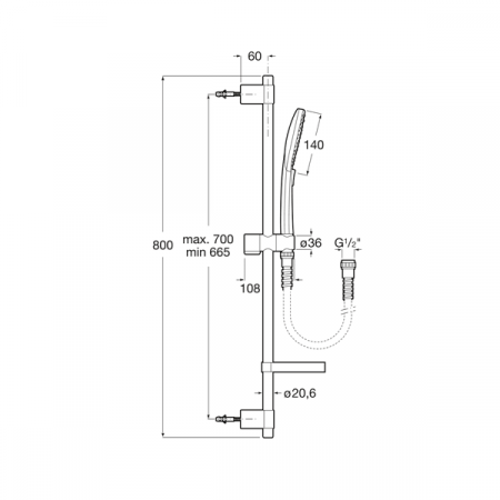 Душевой комплект Roca Plenum 5B1A10C00