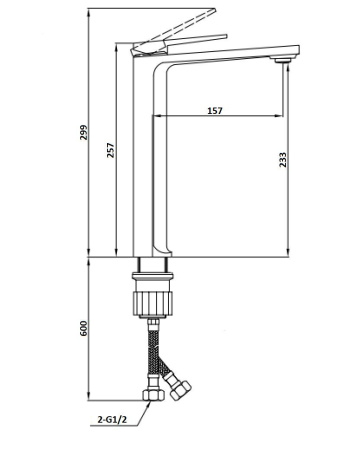 Смеситель VIVA XL для раковины, хром, высокий BOCH MANN BM9134