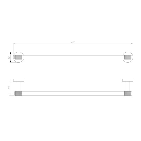 Полотенцедержатель WONZON & WOGHAND, Черный/Золото (WW-9212)