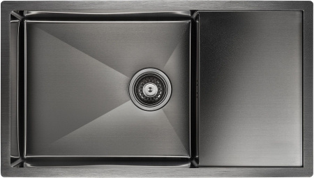 Мойка Paulmark GERBERG 78F UNI PM217844-GM 440х780х200 мм, нержавеющая сталь, вороненая сталь