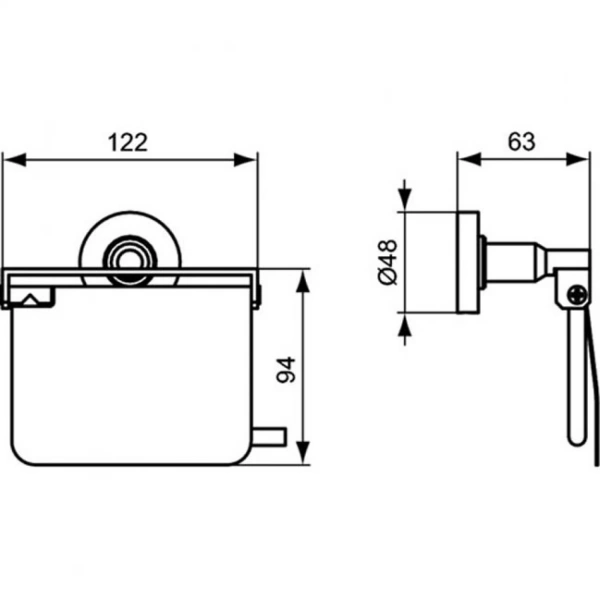 Держатель для туалетной бумаги Ideal Standard IOM A9127AA с крышкой