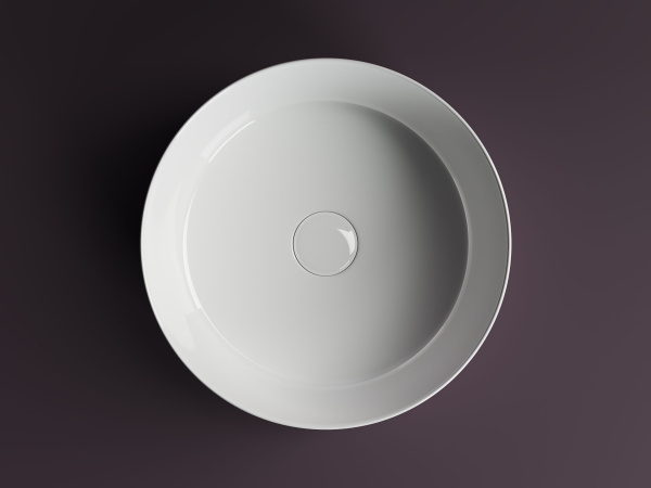Умывальник чаша накладная круглая Ceramicanova Element 358*358*137мм, Белый, CN6032