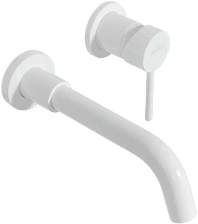 Смеситель встраиваемый для раковины Hansberge H211 Белый глянец