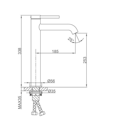 Смеситель для раковины Gappo G06 G1006-2