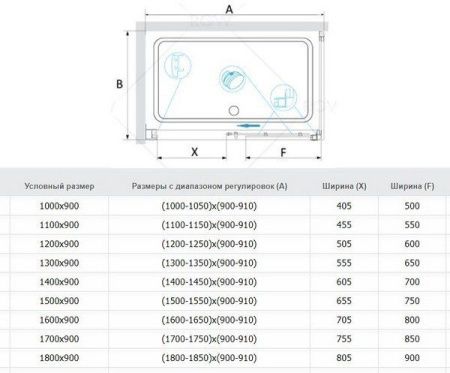 Душевой угол RGW Passage PA-42 100х90 стекло прозрачное, 010842109-011