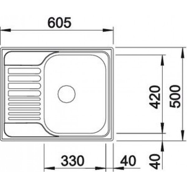 Мойка BLANCO TIPO 45 S mini декор (207953+214381-1)