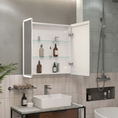 Зеркало-шкаф Reflexion Cube LED 800х800 RF2213CB