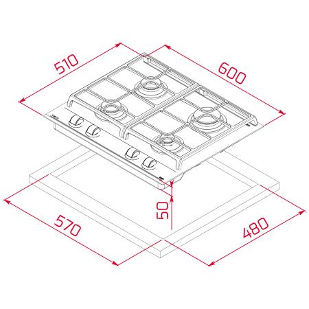 Газовая варочная панель TEKA GZC 64300 XBC BK (E4) 112570167