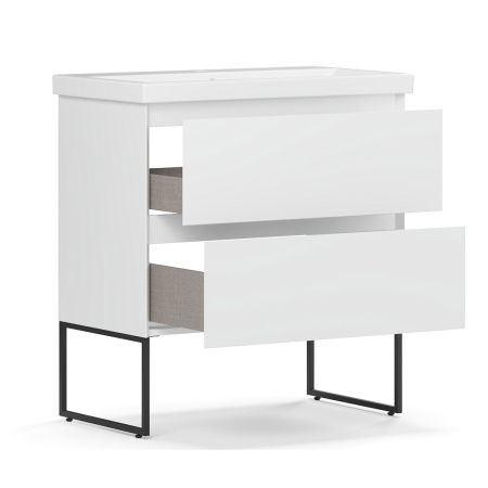 Тумба под умывальник Belux напольная Турин 90-02 Белый глянцевый