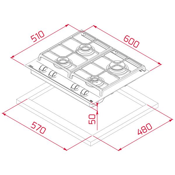 Газовая варочная панель TEKA GZC 64300 XBC BK (E4) 112570167