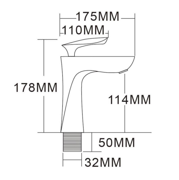 Смеситель для умывальника Vivi Felice 9030 B cromo-bianco