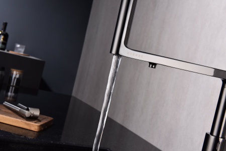 Смеситель для кухни Paulmark TORNADO To213402-GB, глянцевый черный