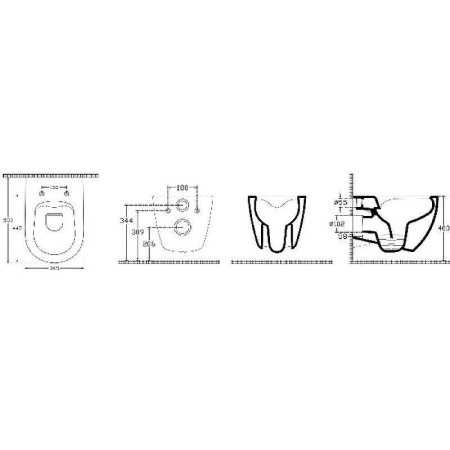 Унитаз подвесной безободковый ISVEA Infinity с функцией биде антрацит матовый 10NFS1005I-2C