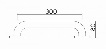 Поручень Kolo Lehnen Concept L60003000 прямой 30 см, нержавеющая сталь