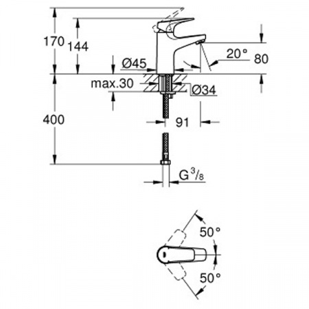 Смеситель для умывальника Grohe BauFlow 23752000