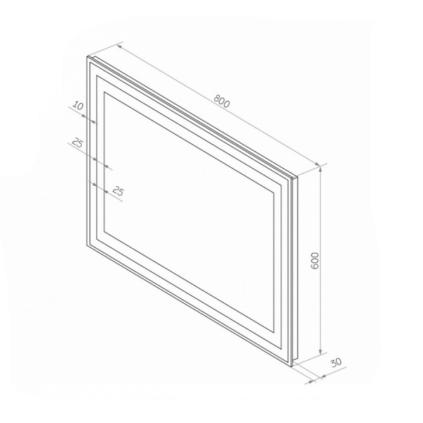 Зеркало Maretti Aria AR148060P16EL 80x60 см