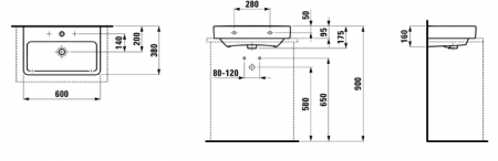 Умывальник Laufen Pro S 8179590001091 60x38x16