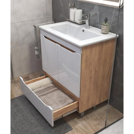 Тумба под раковину напольная VIGO Grani tn.GRI.OSK.75.2D.1Y дуб золотой, 75 см