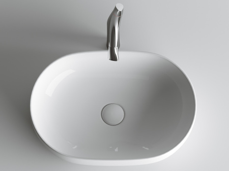 Умывальник чаша накладная овальная Ceramicanova Element 600*415*135мм, Белый, CN6047
