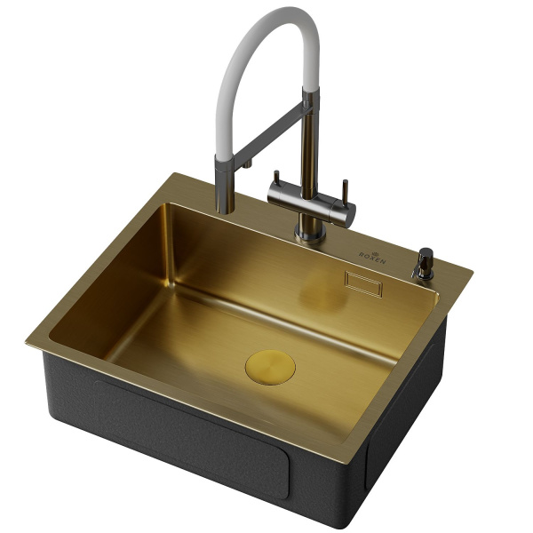 Кухонная мойка Roxen Simple 60 PVD (gold)