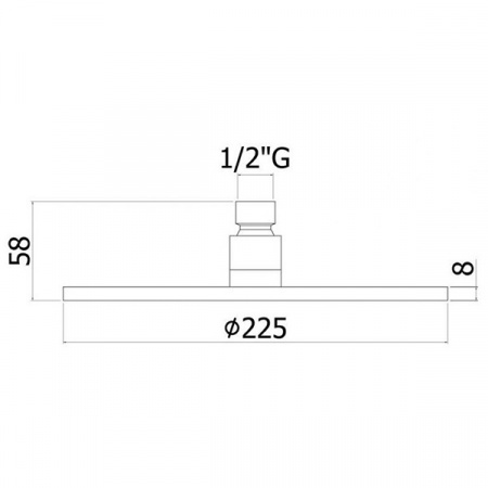 Верхний душ Paffoni Master ZSOF074CR 22.5 cм хром