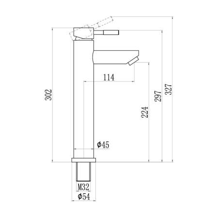 Смеситель для раковины Savol S-SUS2002, сатин