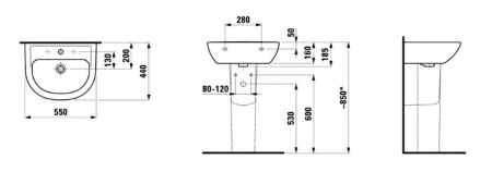 Умывальник Laufen Pro B 8109514001041 55x44x18